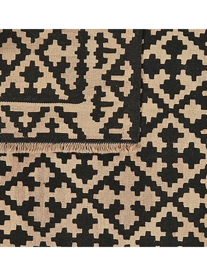 Rugtales Teppiche & Fußmatten<Schurwoll-Teppich in Creme/ Schwarz