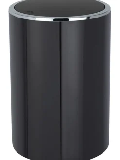 Wenko Mülleimer<Schwingdeckeleimer in Schwarz - 5 l
