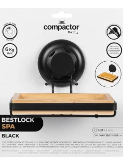 Compactor Badaccessoires<Seifenschale "Spa" in Beige/ Schwarz - (B)14,6 x (H)12,6 x (T)10,5 cm