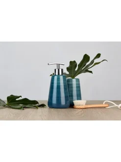 Wenko Badaccessoires<Seifenspender "Pottery" in Petrol - 360 ml
