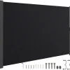 COSTWAY Gartenmöbel<Seitenmarkise 180 x 300 cm Garten in Schwarz