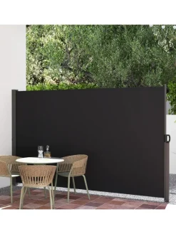 COSTWAY Gartenmöbel<Seitenmarkise 180 x 300 cm Garten in Schwarz