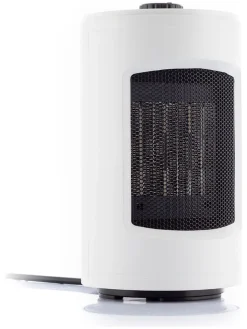 InnovaGoods Klima & Haushalt<Selbstdrehende Keramikheizung in Weiß/ Schwarz - (H)23,5 cm