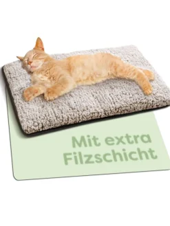 Knupis Hunde<Selbstheizende Haustierdecke Grau 60x45cm, rutschfest & waschbar