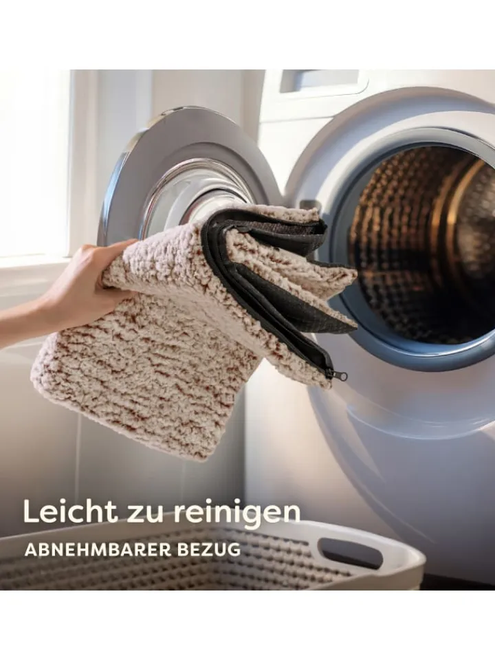 Knupis Hunde<Selbstheizende Haustierdecke Grau 60x45cm, rutschfest & waschbar