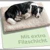 Knupis Hunde<Selbstheizende Hundedecke 90x60 cm – Wärmematte waschbar, rutschfest