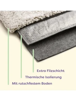 Knupis Hunde<Selbstheizende Hundedecke 90x60 cm – Wärmematte waschbar, rutschfest