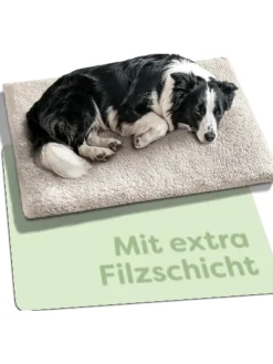 Knupis Hunde<Selbstheizende Hundedecke 90x60 cm – Wärmematte waschbar, rutschfest