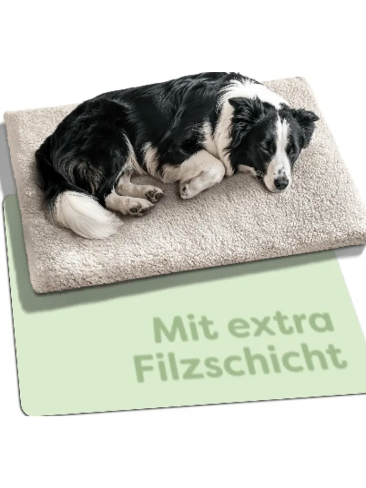 Knupis Hunde<Selbstheizende Hundedecke 90x60 cm – Wärmematte waschbar, rutschfest