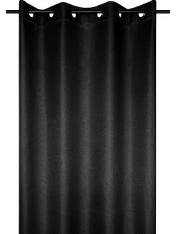 STOF France Gardinen, Jalousien & Rollos<Ösengardine "Copenhague" in Schwarz - (L)260 x (B)140 cm