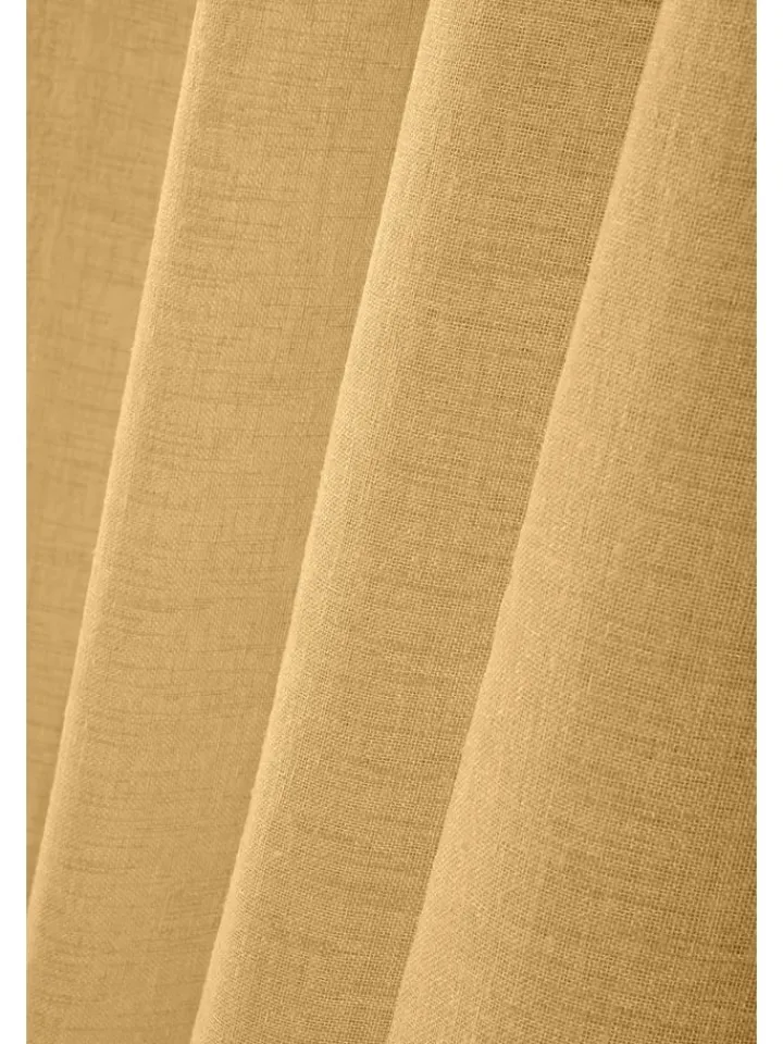 STOF France Gardinen, Jalousien & Rollos<Ösengardine "Paloma" in Gelb - (L)260 x (B)140 cm