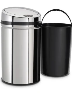 Echtwerk Mülleimer<Sensor-Abfalleimer in Silber - 30 l