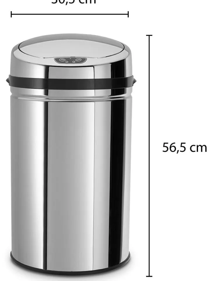 Echtwerk Mülleimer<Sensor-Abfalleimer in Silber - 30 l