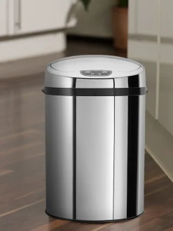 Echtwerk Mülleimer<Sensor-Badabfalleimer in Silber - 9 l