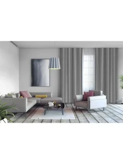 Lifa Living Gardinen, Jalousien & Rollos<Ösenvorhang "Luxe" in Silbergrau