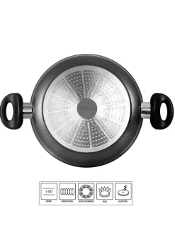 Stoneline Kochgeschirr<Servierpfanne in Schwarz - Ø 28 cm