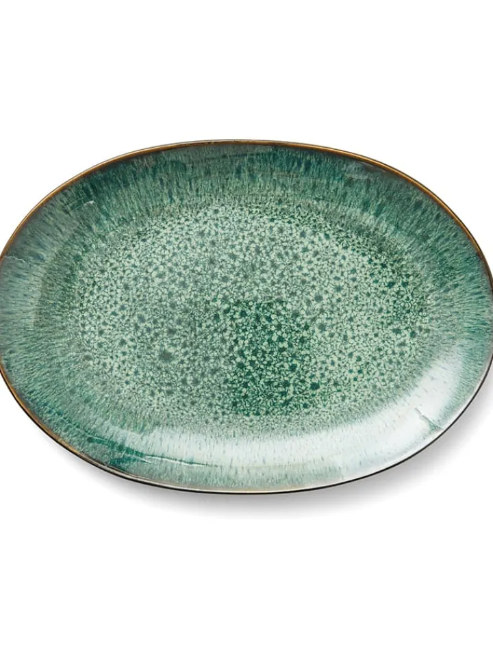 Bitz Aufbewahren & Servieren<Servierplatte in Grün/ Schwarz - (B)36 x (T)25 cm