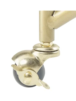 Beliani Tische<Servierwagen NOTI in Gold/Transparent - (W) 76 x (H) 83 x (L) 45 cm