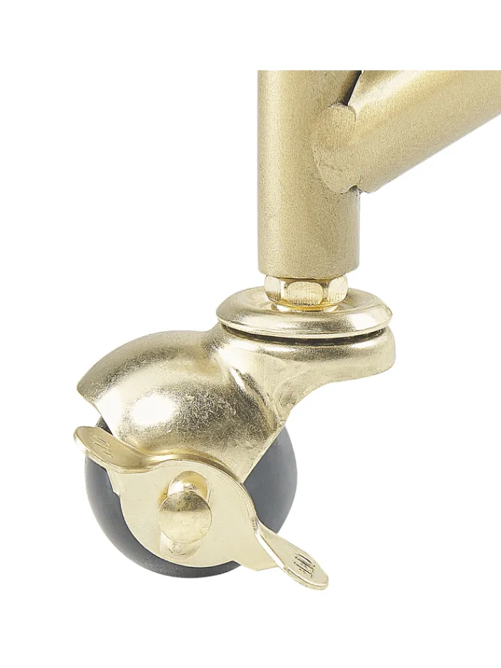 Beliani Tische<Servierwagen NOTI in Gold/Transparent - (W) 76 x (H) 83 x (L) 45 cm