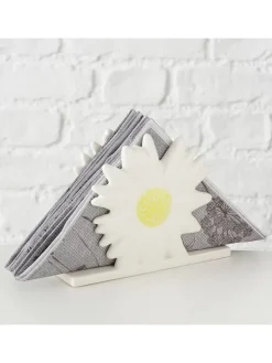 Boltze Tisch- & Küchentextilien<Serviettenhalter "Daisy" in Weiß - (B)15 x (H)11,6 x (T)4,5 cm