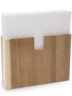 ppd Tisch- & Küchentextilien<Serviettenhalter "Pure" in Hellbraun - (B)12,8 x (H)8 x (T)4 cm