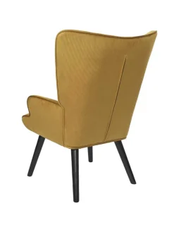 Rétro Chic Sitzmöbel<Sessel ''Giulia'' in Gelb - (B)68 x (H)96 x (T)75 cm