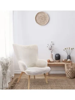 THE HOME DECO FACTORY Sitzmöbel<Sessel "Helsinki" in Weiß - (B)74 x (H)100 x (T)65 cm