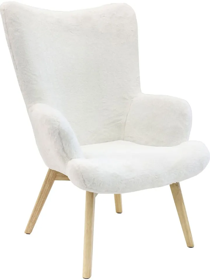 THE HOME DECO FACTORY Sitzmöbel<Sessel "Helsinki" in Weiß - (B)74 x (H)100 x (T)65 cm