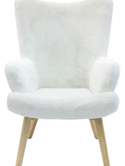 THE HOME DECO FACTORY Sitzmöbel<Sessel "Helsinki" in Weiß - (B)74 x (H)100 x (T)65 cm