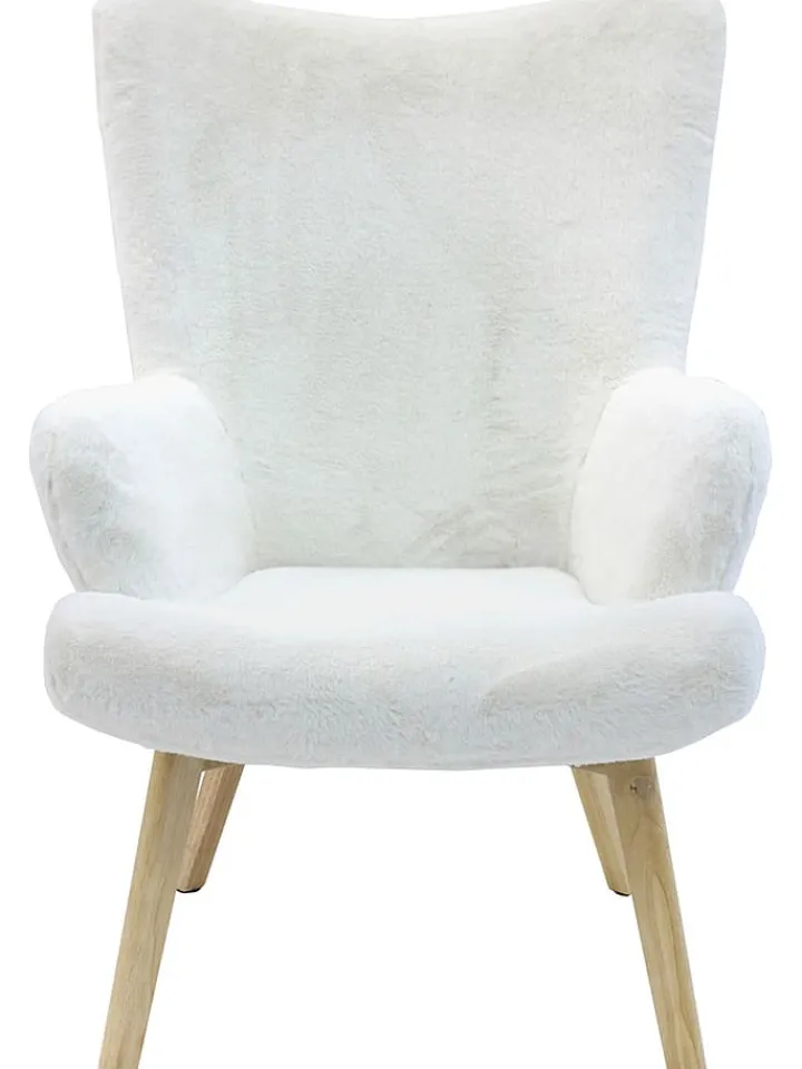 THE HOME DECO FACTORY Sitzmöbel<Sessel "Helsinki" in Weiß - (B)74 x (H)100 x (T)65 cm