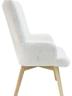 THE HOME DECO FACTORY Sitzmöbel<Sessel "Helsinki" in Weiß - (B)74 x (H)100 x (T)65 cm