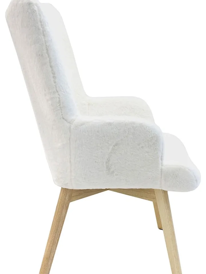 THE HOME DECO FACTORY Sitzmöbel<Sessel "Helsinki" in Weiß - (B)74 x (H)100 x (T)65 cm