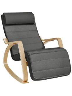 Songmics Sitzmöbel<Sessel in Grau/ Hellbraun - (B)55 x (H)84 cm