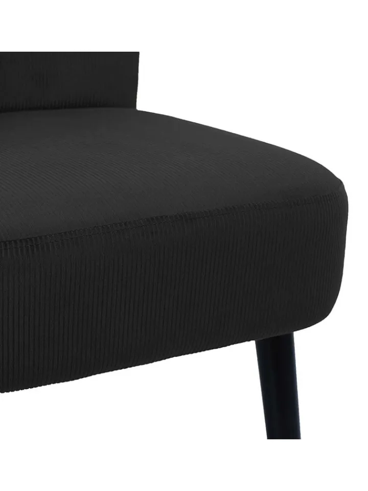 Rétro Chic Sitzmöbel<Sessel in Schwarz - (B)55 x (H)76 x (T)63 cm