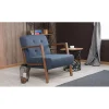 Scandinavia Concept Sitzmöbel<Sessel "Kemer" in Blau - (B)69 x (H)80 x (T)83 cm