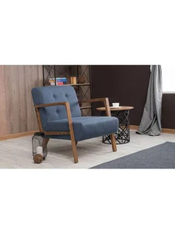 Scandinavia Concept Sitzmöbel<Sessel "Kemer" in Blau - (B)69 x (H)80 x (T)83 cm