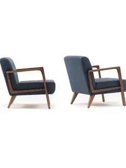 Scandinavia Concept Sitzmöbel<Sessel "Kemer" in Blau - (B)69 x (H)80 x (T)83 cm