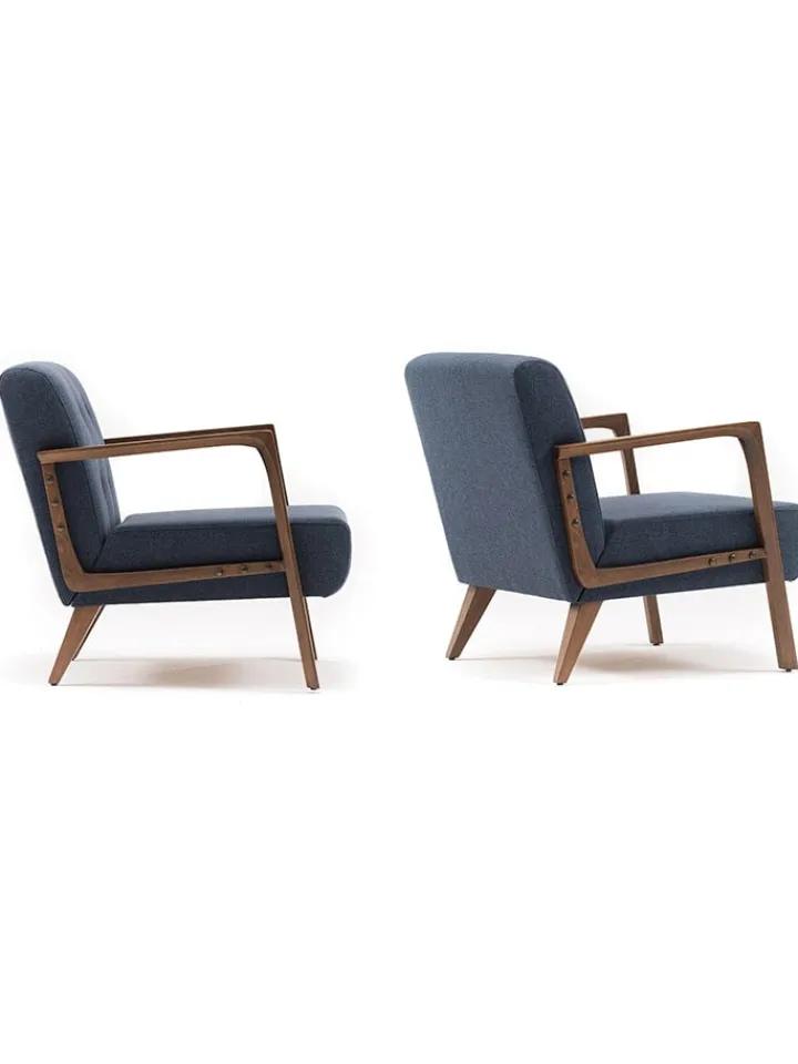 Scandinavia Concept Sitzmöbel<Sessel "Kemer" in Blau - (B)69 x (H)80 x (T)83 cm