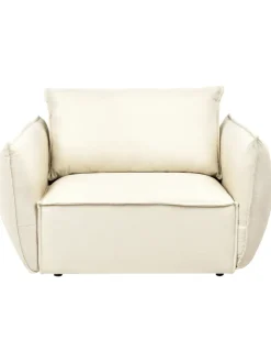 Beliani Sitzmöbel<Sessel KUNES in Beige - (W) 124 x (H) 78 x (L) 94 cm