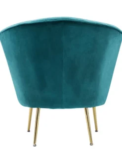 Kayoom Sitzmöbel<Sessel "Poola" in Petrol - (B)67 x (H)78 x (T)76 cm