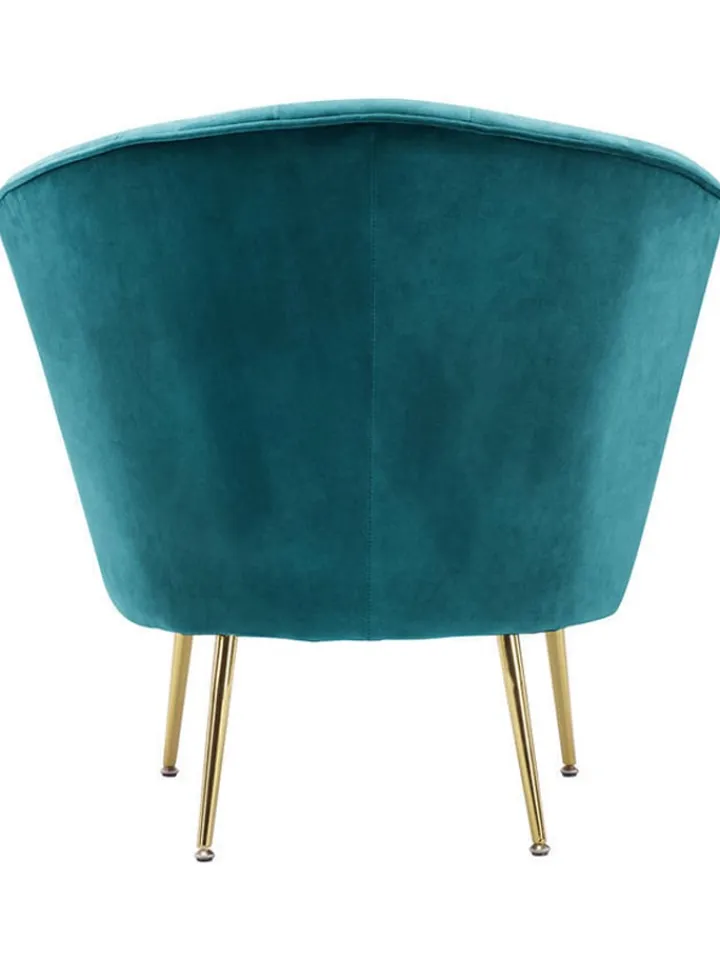 Kayoom Sitzmöbel<Sessel "Poola" in Petrol - (B)67 x (H)78 x (T)76 cm