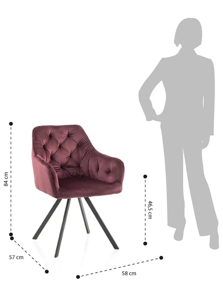 TFT Home Sitzmöbel<Sessel "Wrap" in Rot - (B)58 x (H)84 x (T)57 cm