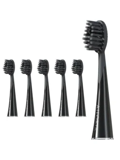 Ailoria Zahn & Mundpflege<SHINE BRIGHT Charcoal Ersatzbürstenköpfe 6er Set in schwarz