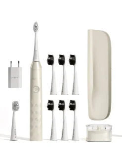 Ailoria Zahn & Mundpflege<SHINE BRIGHT SET USB-Schallzahnbürste in weiß