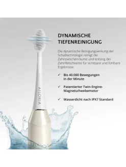 Ailoria Zahn & Mundpflege<SHINE BRIGHT SET USB-Schallzahnbürste in weiß