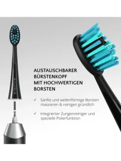 Ailoria Zahn & Mundpflege<SHINE BRIGHT USB-Schallzahnbürste in schwarz