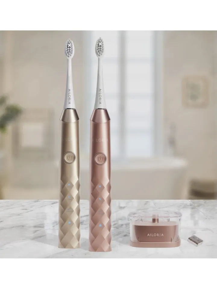 Ailoria Zahn & Mundpflege<SHINE BRIGHT USB-Schallzahnbürste in roségold