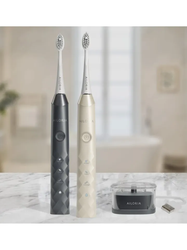 Ailoria Zahn & Mundpflege<SHINE BRIGHT USB-Schallzahnbürste in weiß