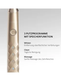 Ailoria Zahn & Mundpflege<SHINE BRIGHT USB-Schallzahnbürste in gold