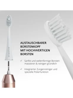 Ailoria Zahn & Mundpflege<SHINE BRIGHT USB-Schallzahnbürste Limited Edition in roségold